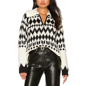 Show Me Your Mumu 'Sun' White Cotton Valley Pullover Sweater Size L